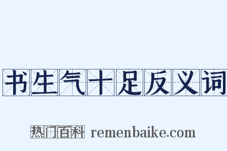 书生气十足反义词是什么意思的图片